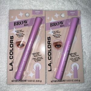 L.A. Colors Brow Wax Clear 2 Pack Shape & Tame Brows New
